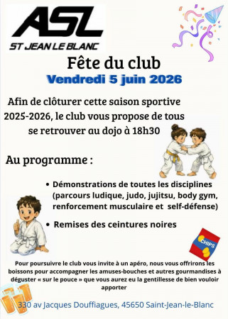 Fête du club 5 juin 2026