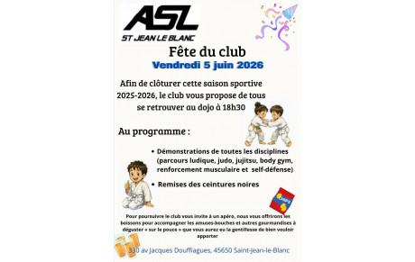 Fête du club 5 juin 2026